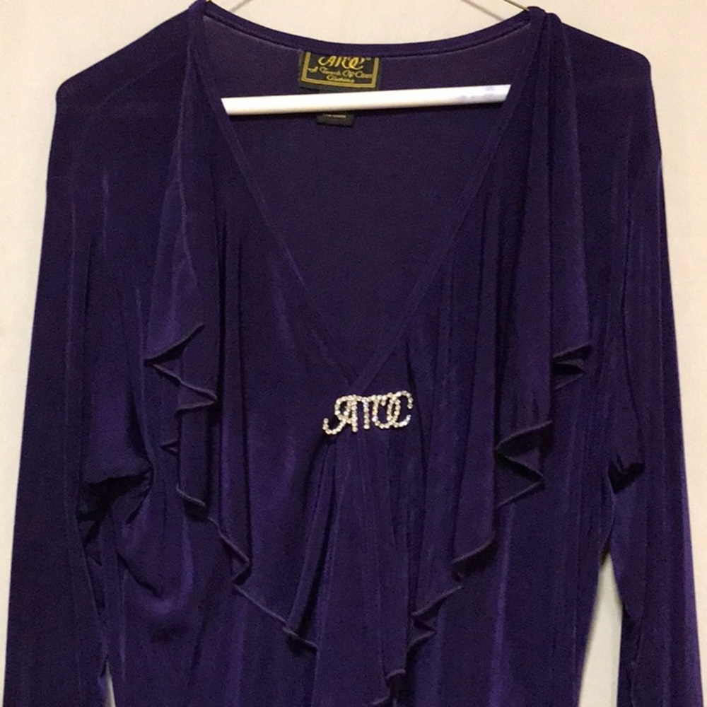 ATOC (A touch of class) long sleeve Ruffled Sweater Size S/M